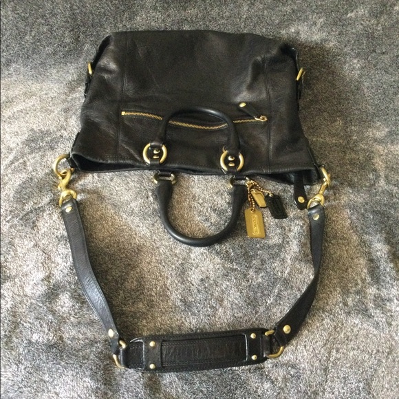 Coach black leather convertible shoulder bag - Picture 13 of 16